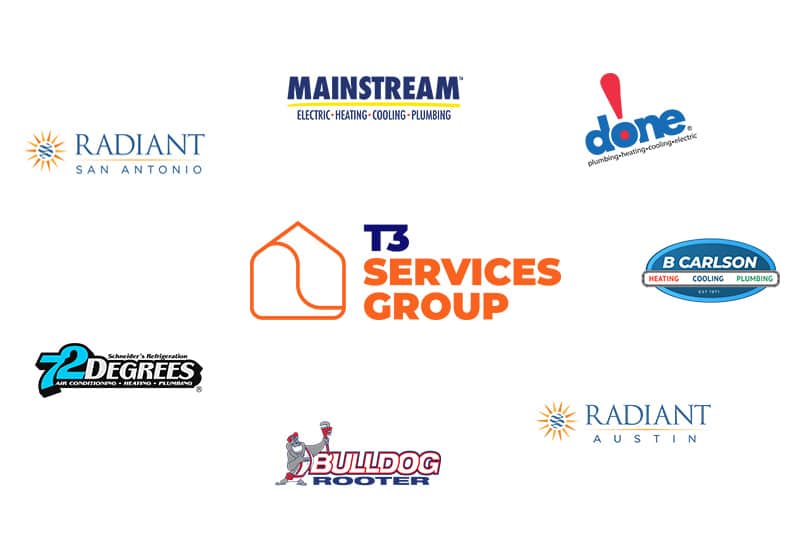 A group picture of the logos of T3's partner businesses.